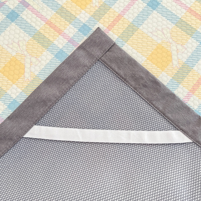 91家纺网 家纺一手货源 找家纺 Sweet dreams甜梦 2025新款数码印花凉感豆豆软席凉席席子系列-小版 黄格子