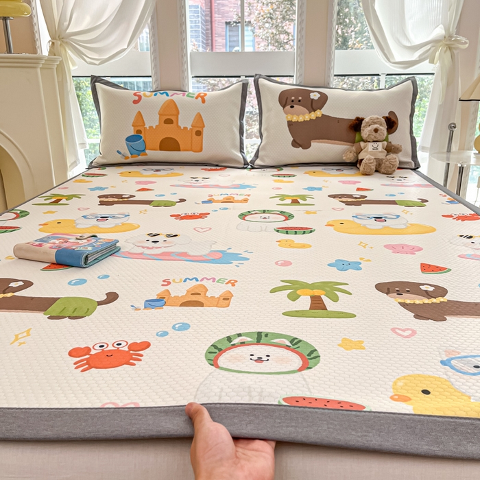 Sweet dreams甜梦 2025新款数码印花凉感豆豆软席凉席席子系列-小版 夏季派对