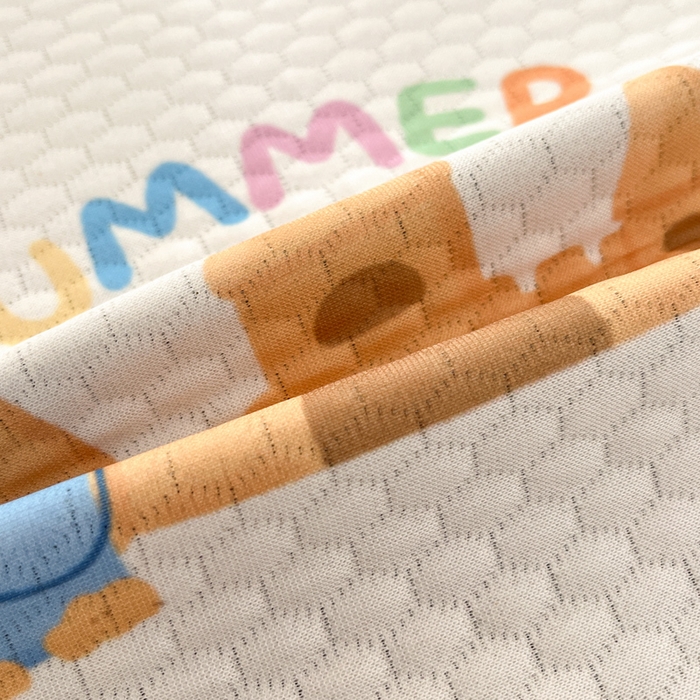 91家纺网 家纺一手货源 找家纺 Sweet dreams甜梦 2025新款数码印花凉感豆豆软席凉席席子系列-小版 夏季派对