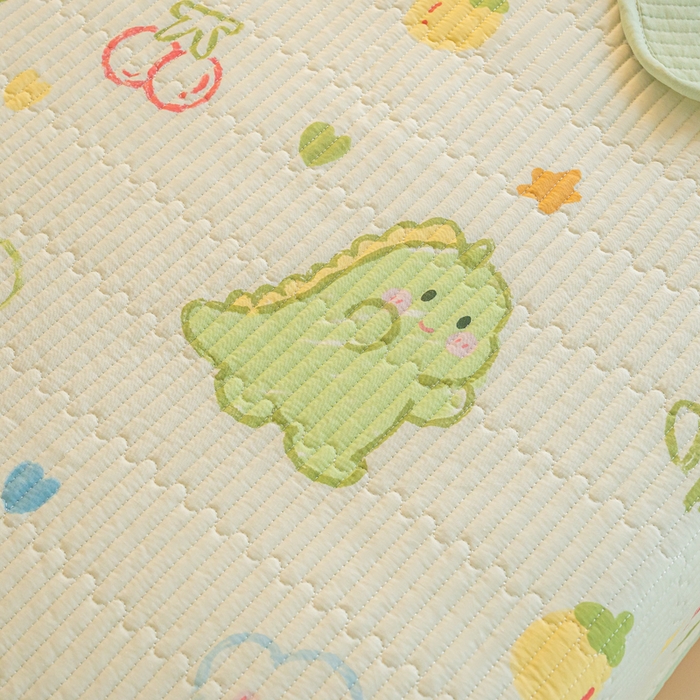 91家纺网 家纺一手货源 找家纺  （提供买家秀 爆款花型 不断货）2025新款小清新印花全棉床盖学生床盖套件-跑量款 幸运独角龙