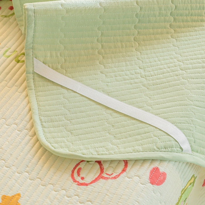 91家纺网 家纺一手货源 找家纺  （提供买家秀 爆款花型 不断货）2025新款小清新印花全棉床盖学生床盖套件-跑量款 幸运独角龙