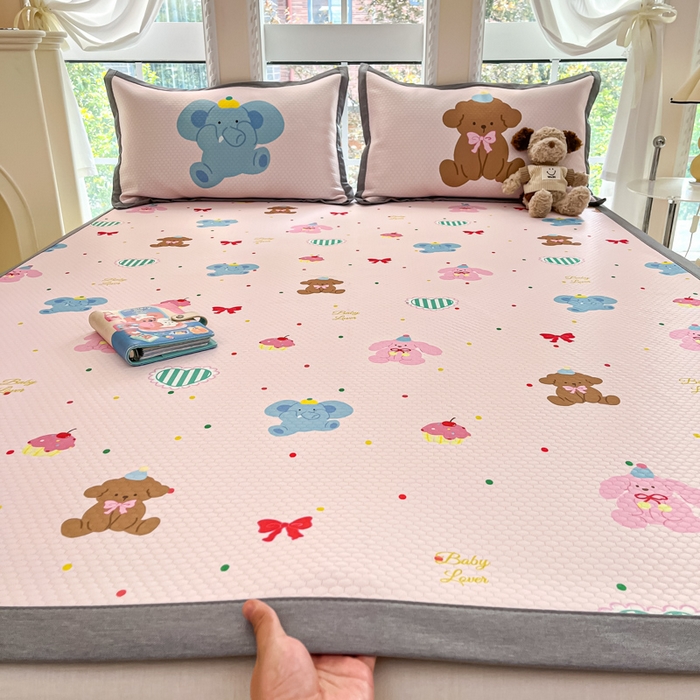 Sweet dreams甜梦 2025新款数码印花凉感豆豆软席凉席席子系列-小版 小动物