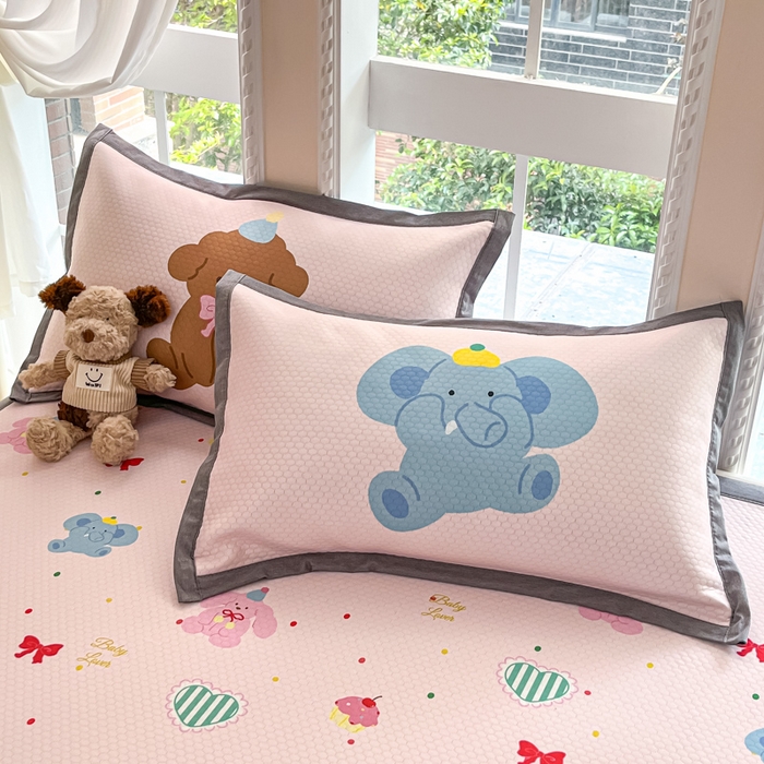 91家纺网 家纺一手货源 找家纺 Sweet dreams甜梦 2025新款数码印花凉感豆豆软席凉席席子系列-小版 小动物