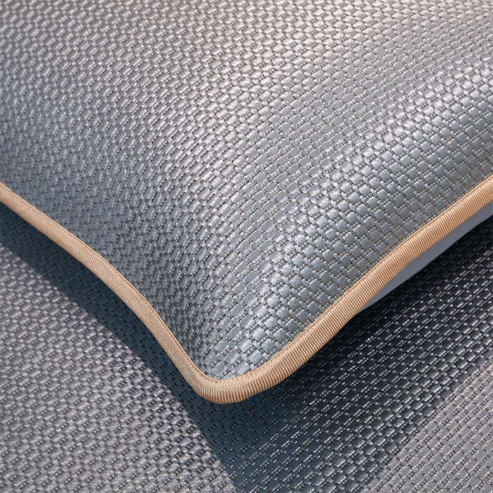 91家纺网 家纺一手货源 找家纺 罗艺轩 2025新款可拆卸床笠式床裙凉感冰丝藤席三件套-爱星海 爱星海-绅士灰