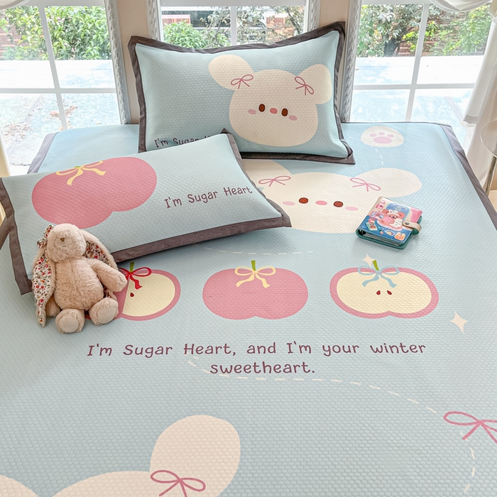 91家纺网 家纺一手货源 找家纺 （总）Sweet dreams甜梦 2025新款数码印花凉感豆豆软席凉席席子系列-大版