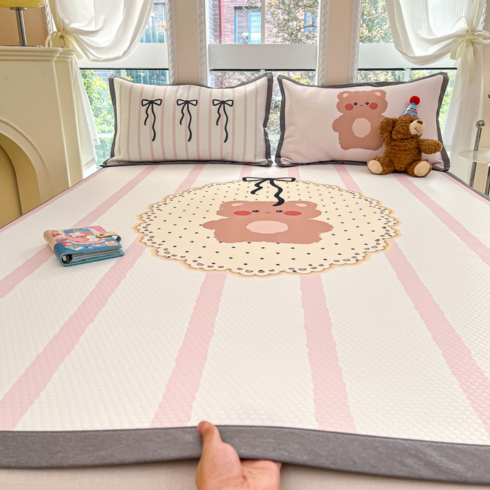 91家纺网 家纺一手货源 找家纺 （总）Sweet dreams甜梦 2025新款数码印花凉感豆豆软席凉席席子系列-大版