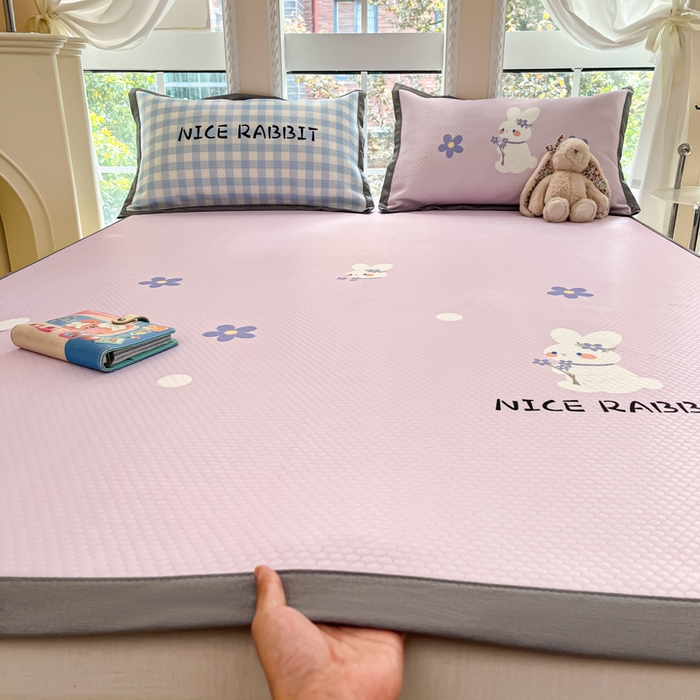 91家纺网 家纺一手货源 找家纺 （总）Sweet dreams甜梦 2025新款数码印花凉感豆豆软席凉席席子系列-大版