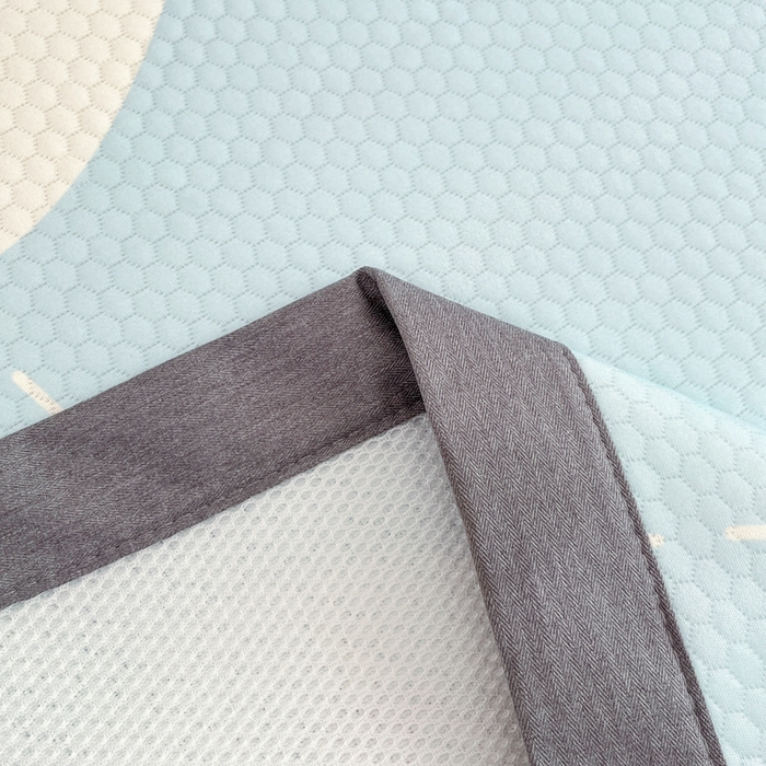 91家纺网 家纺一手货源 找家纺 Sweet dreams甜梦 2025新款数码印花凉感豆豆软席凉席席子系列-大版 苹果小狗