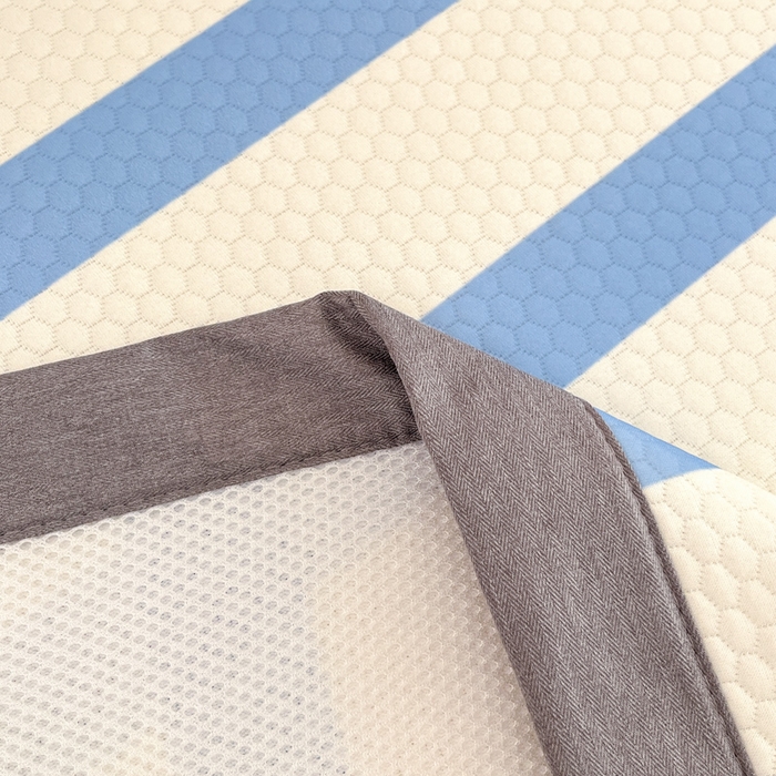 91家纺网 家纺一手货源 找家纺 Sweet dreams甜梦 2025新款数码印花凉感豆豆软席凉席席子系列-大版 条纹熊熊