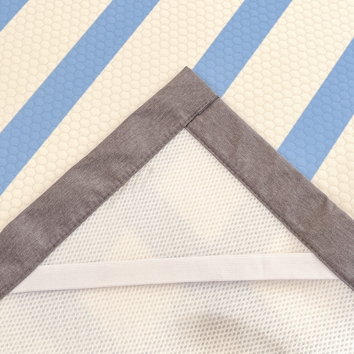 91家纺网 家纺一手货源 找家纺 Sweet dreams甜梦 2025新款数码印花凉感豆豆软席凉席席子系列-大版 条纹熊熊