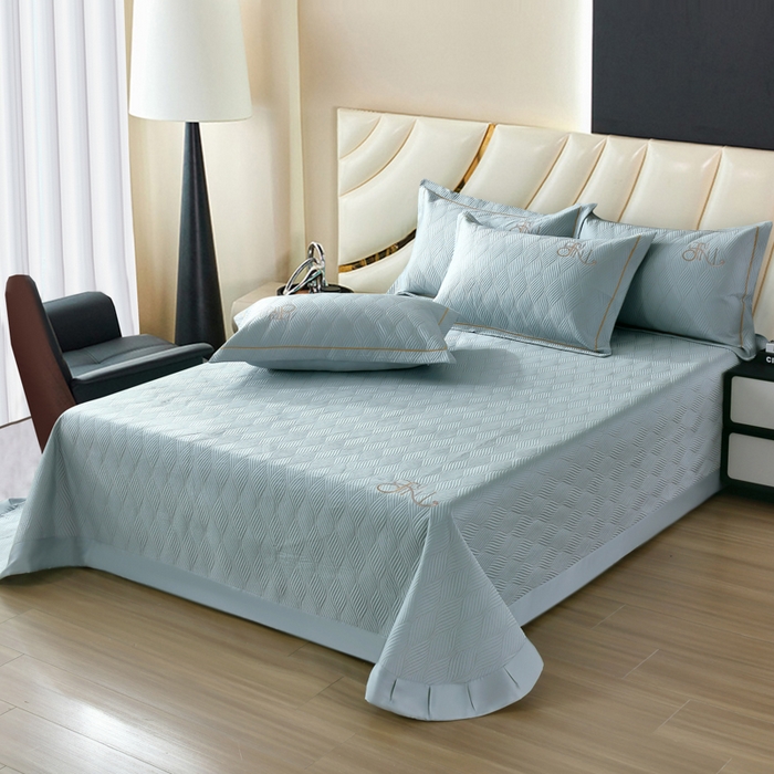 91家纺网 家纺一手货源 找家纺 （总）OL家纺 2025新款60S兰精天丝带刺绣防滑床盖