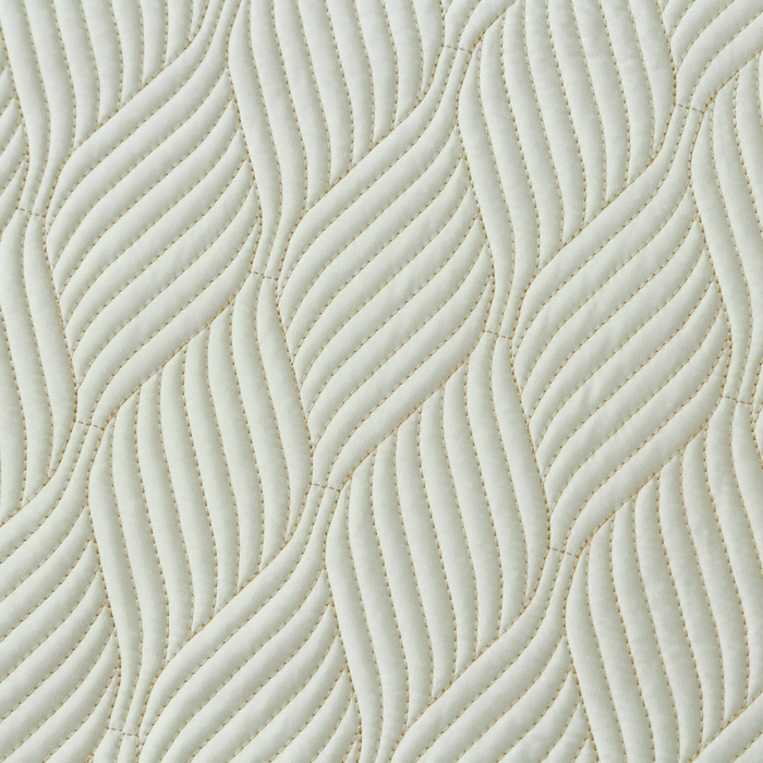 91家纺网 家纺一手货源 找家纺 OL家纺 2025新款60S兰精天丝带刺绣防滑床盖 奶白