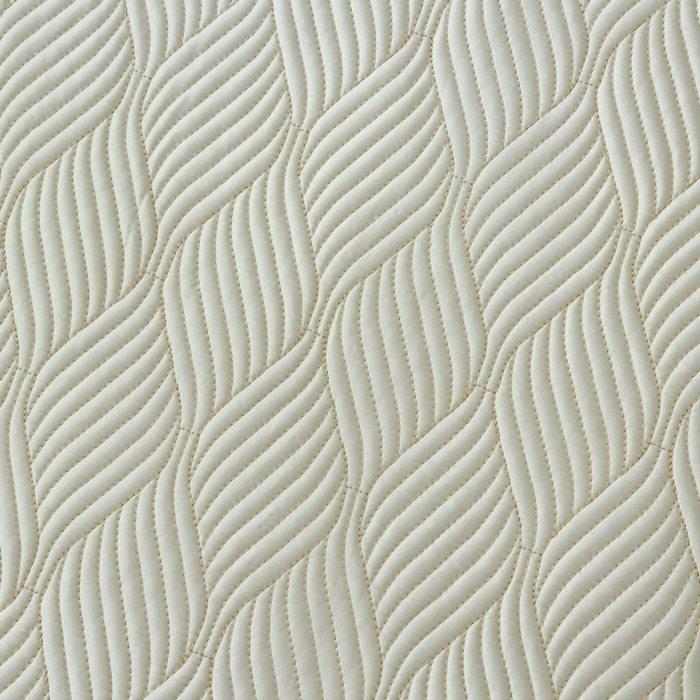 91家纺网 家纺一手货源 找家纺 OL家纺 2025新款60S兰精天丝带刺绣防滑床盖 奶白