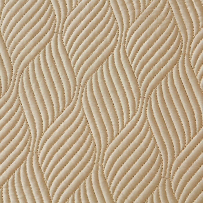 91家纺网 家纺一手货源 找家纺 OL家纺 2025新款60S兰精天丝带刺绣防滑床盖 奶茶色