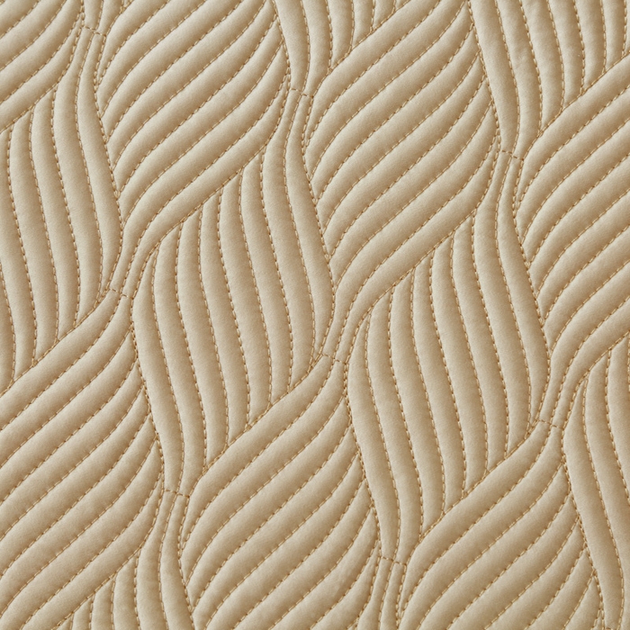 91家纺网 家纺一手货源 找家纺 OL家纺 2025新款60S兰精天丝带刺绣防滑床盖 奶茶色