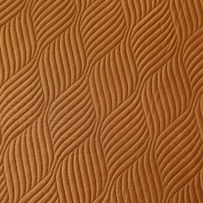 91家纺网 家纺一手货源 找家纺 OL家纺 2025新款60S兰精天丝带刺绣防滑床盖 深桔