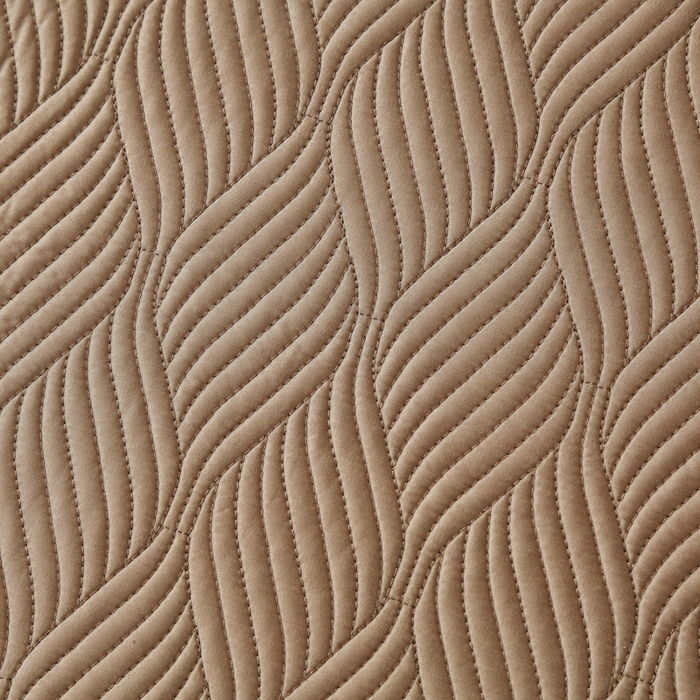 91家纺网 家纺一手货源 找家纺 OL家纺 2025新款60S兰精天丝带刺绣防滑床盖 深咖