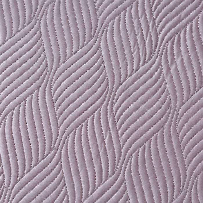 91家纺网 家纺一手货源 找家纺 OL家纺 2025新款60S兰精天丝带刺绣防滑床盖 香芋紫