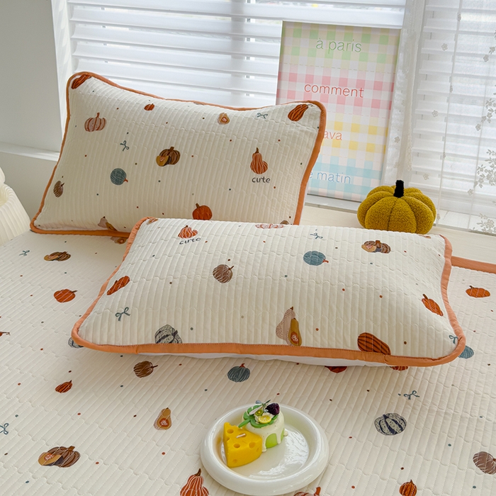 91家纺网 家纺一手货源 找家纺 赫梵茜 2025春夏新款锦氨凉感丝冰皮软席床盖夏被夏凉被空调被四件套 贝贝南瓜