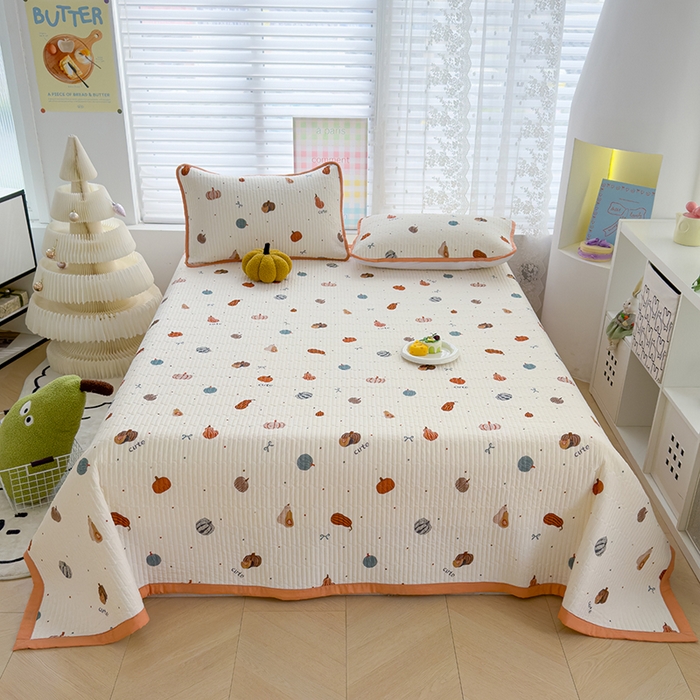 91家纺网 家纺一手货源 找家纺 赫梵茜 2025春夏新款无套路不墨迹锦氨凉感丝双面印花小冰皮夏被夏凉被空调被可机洗 贝贝南瓜