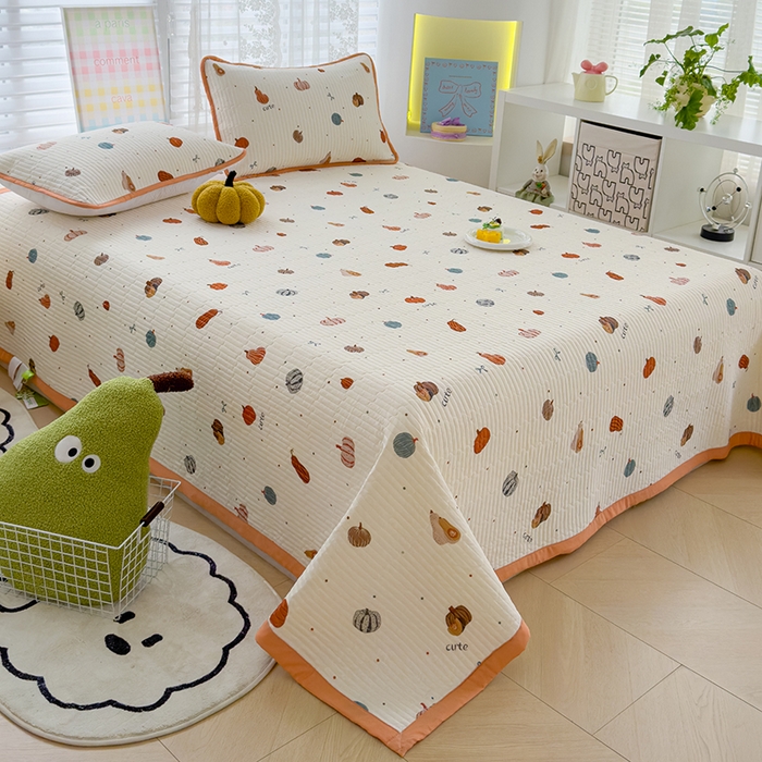 91家纺网 家纺一手货源 找家纺 赫梵茜 2025春夏新款无套路不墨迹锦氨凉感丝双面印花小冰皮夏被夏凉被空调被可机洗 贝贝南瓜