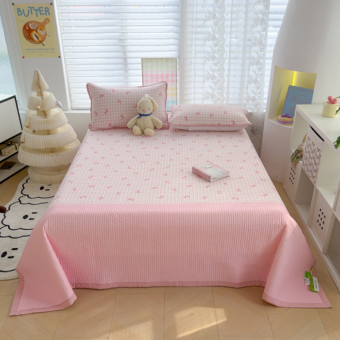 91家纺网 家纺一手货源 找家纺 赫梵茜 2025春夏新款无套路不墨迹锦氨凉感丝双面印花小冰皮夏被夏凉被空调被可机洗 蝴蝶结