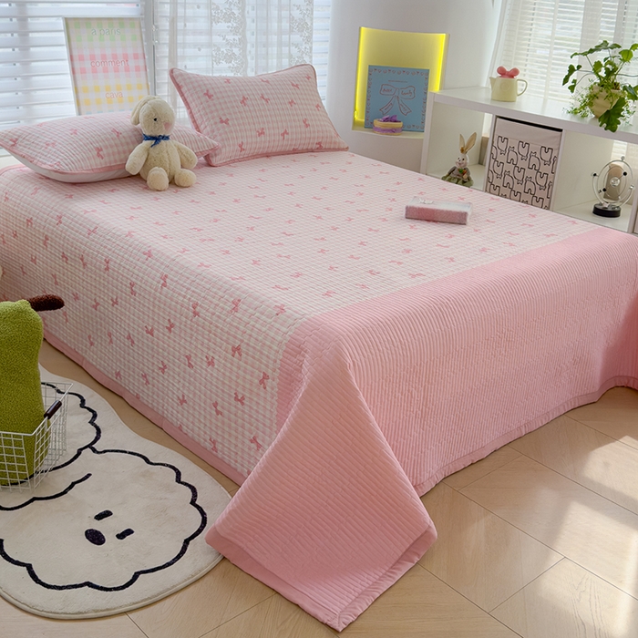 91家纺网 家纺一手货源 找家纺 赫梵茜 2025春夏新款无套路不墨迹锦氨凉感丝双面印花小冰皮夏被夏凉被空调被可机洗 蝴蝶结