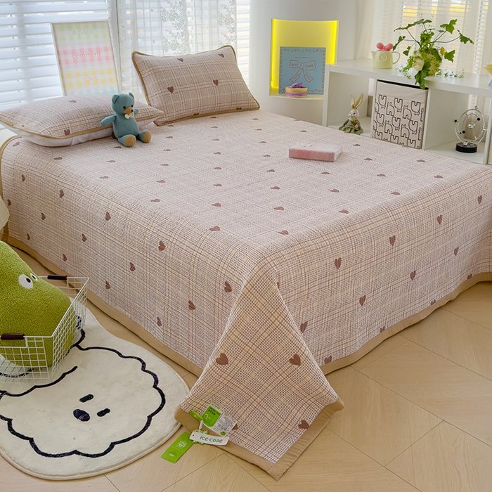 91家纺网 家纺一手货源 找家纺 赫梵茜 2025春夏新款无套路不墨迹锦氨凉感丝双面印花小冰皮夏被夏凉被空调被可机洗 美拉德