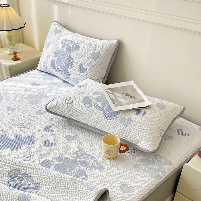 91家纺网 家纺一手货源 找家纺 （总）LIFE.丽芙 2025春夏季新品A类针织提花冰凉豆豆凉感枕头套机包边款（风格一）