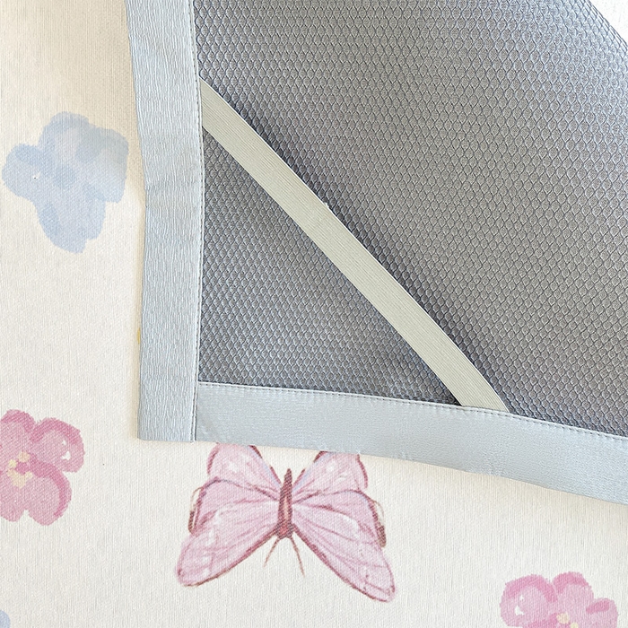 91家纺网 家纺一手货源 找家纺  （提供买家秀 爆款花型 不断货）2025新款600D小清新卡通印花冰丝凉席三件套系列 蝴蝶