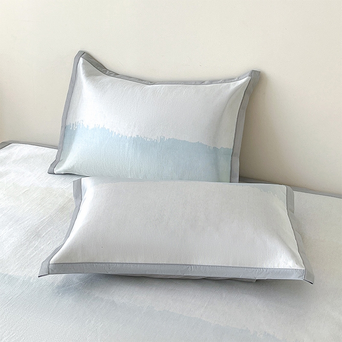 91家纺网 家纺一手货源 找家纺  （提供买家秀 爆款花型 不断货）2025新款600D小清新卡通印花冰丝凉席单件 渐变蓝