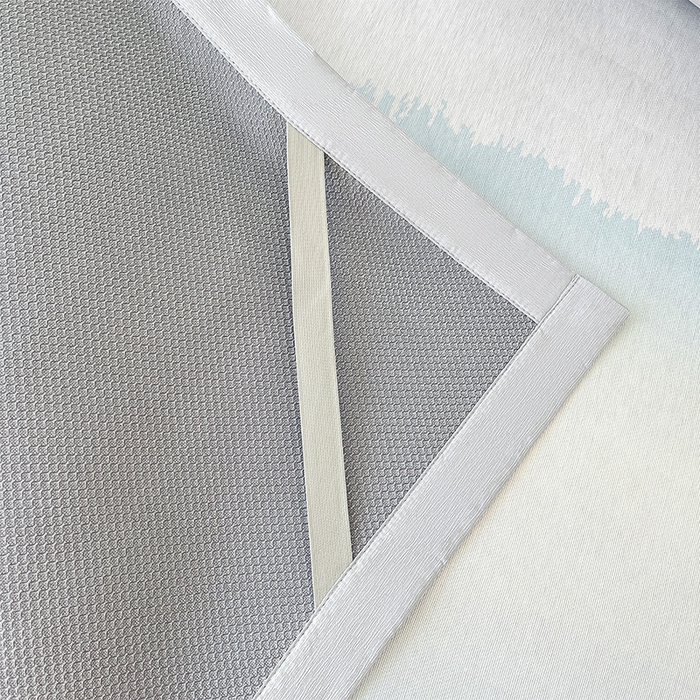 91家纺网 家纺一手货源 找家纺  （提供买家秀 爆款花型 不断货）2025新款600D小清新卡通印花冰丝凉席单件 渐变蓝