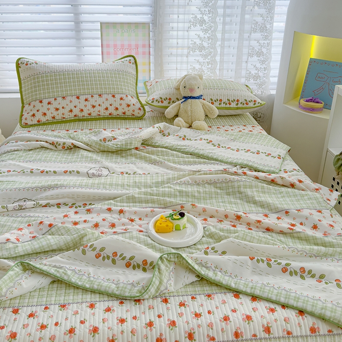 91家纺网 家纺一手货源 找家纺 赫梵茜 2025春夏新款无套路不墨迹锦氨凉感丝双面印花小冰皮夏被夏凉被空调被可机洗 青春色彩