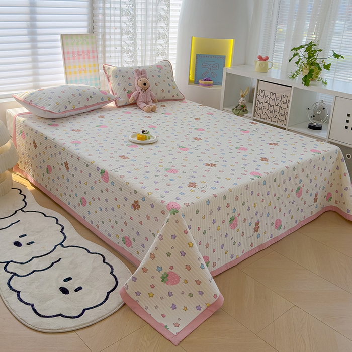 91家纺网 家纺一手货源 找家纺 赫梵茜 2025春夏新款无套路不墨迹锦氨凉感丝双面印花小冰皮夏被夏凉被空调被可机洗 甜美日记