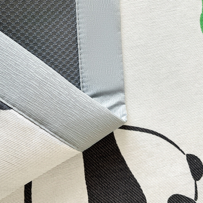 91家纺网 家纺一手货源 找家纺  （提供买家秀 爆款花型 不断货）2025新款600D小清新卡通印花冰丝凉席单件 可爱熊猫