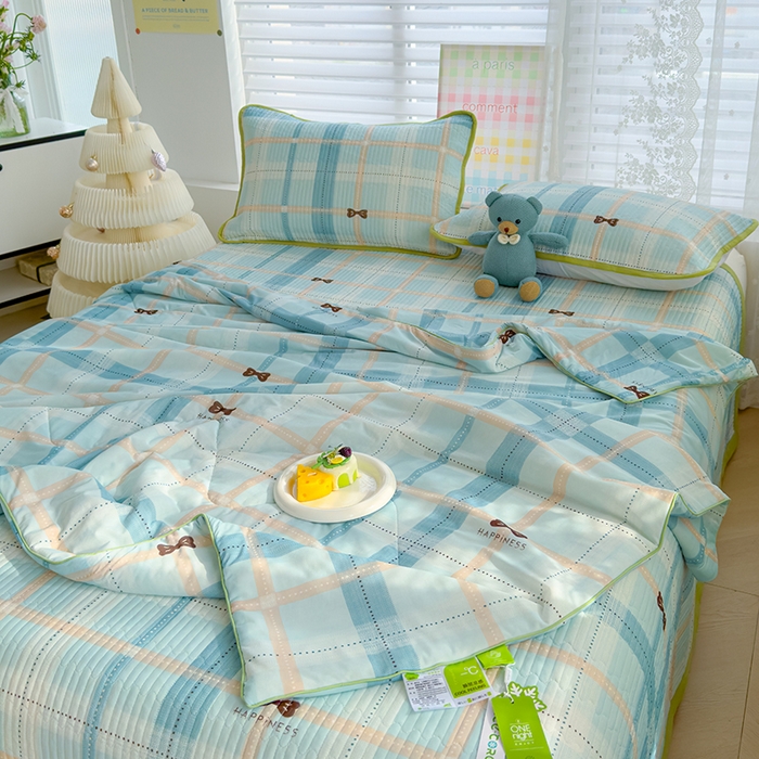 91家纺网 家纺一手货源 找家纺 赫梵茜 2025春夏新款无套路不墨迹锦氨凉感丝双面印花小冰皮夏被夏凉被空调被可机洗 雅阁