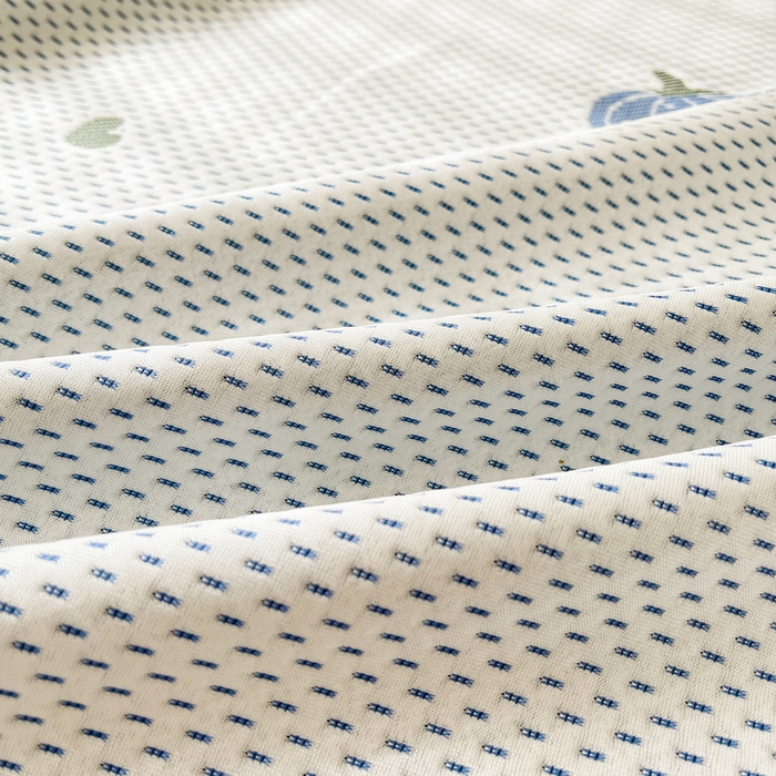 91家纺网 家纺一手货源 找家纺 LIFE.丽芙 2025春夏季新品A类针织提花冰凉豆豆凉感枕头套机包边款（风格一） 南瓜-海蓝