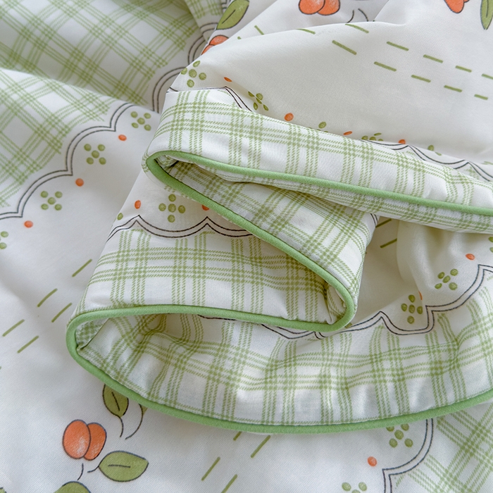 91家纺网 家纺一手货源 找家纺 赫梵茜 2025春夏新款锦氨凉感丝冰皮软席床盖夏被夏凉被空调被四件套 青春色彩