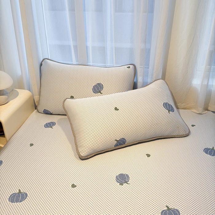 91家纺网 家纺一手货源 找家纺 （总）LIFE.丽芙 2025春夏季新品A类针织提花冰凉豆豆凉感枕头套机包边款（风格二）