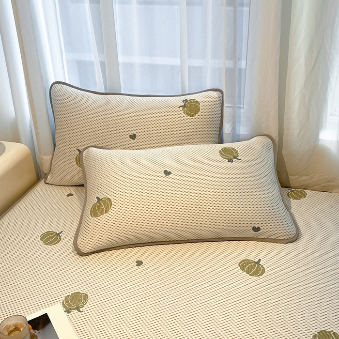 91家纺网 家纺一手货源 找家纺 （总）LIFE.丽芙 2025春夏季新品A类针织提花冰凉豆豆凉感枕头套机包边款（风格二）