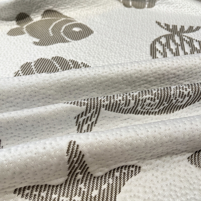 91家纺网 家纺一手货源 找家纺 LIFE.丽芙 2025春夏季新品A类针织提花冰凉豆豆凉感枕头套机包边款（风格二） 海底世界-灰