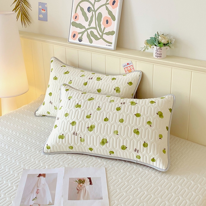 91家纺网 家纺一手货源 找家纺 雨彤家纺 2025年新款A类凉感丝乳胶单人枕套 果香四溢