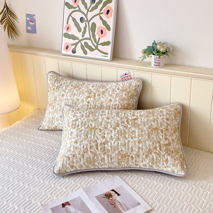 91家纺网 家纺一手货源 找家纺 雨彤家纺 2025年新款A类凉感丝乳胶单人枕套 繁花似锦