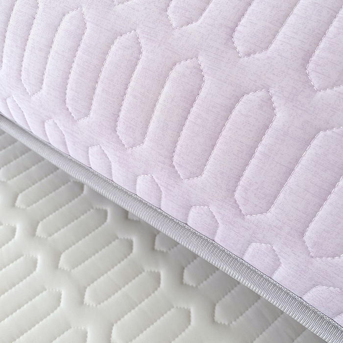 91家纺网 家纺一手货源 找家纺 雨彤家纺 2025年新款A类凉感丝乳胶单人枕套 肌理纹-紫