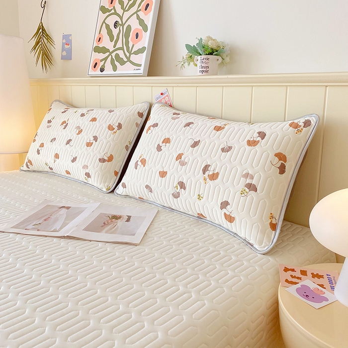 91家纺网 家纺一手货源 找家纺 雨彤家纺 2025年新款A类凉感丝乳胶单人枕套 自然之韵