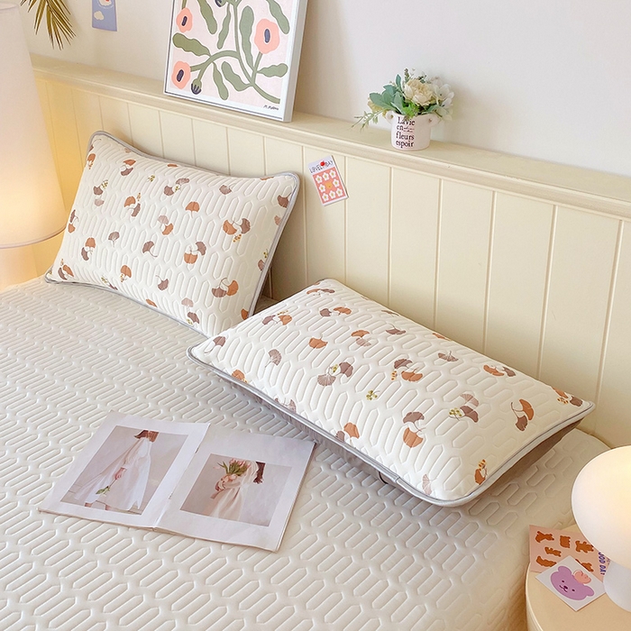 91家纺网 家纺一手货源 找家纺 雨彤家纺 2025年新款A类凉感丝乳胶单人枕套 自然之韵