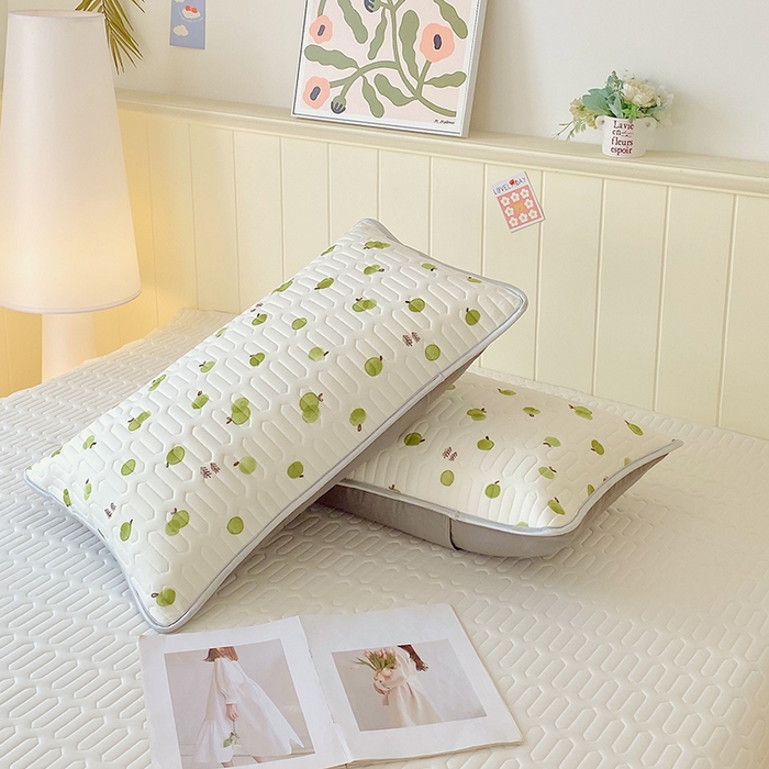 91家纺网 家纺一手货源 找家纺 雨彤家纺 2025年新款A类凉感丝乳胶单人枕套 果香四溢