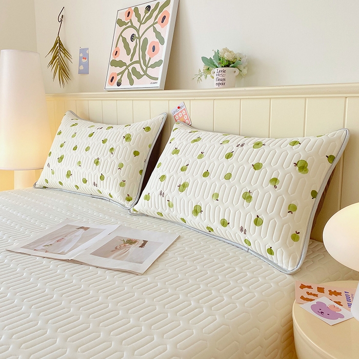 91家纺网 家纺一手货源 找家纺 雨彤家纺 2025年新款A类凉感丝乳胶单人枕套 果香四溢