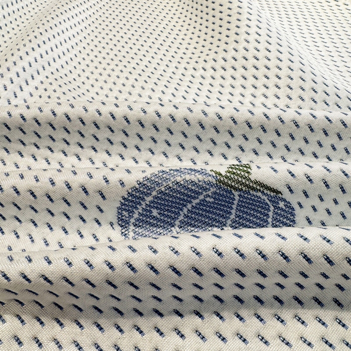 91家纺网 家纺一手货源 找家纺 LIFE.丽芙 2025春夏季新品A类针织提花冰凉豆豆凉感枕头套机包边款（风格二） 南瓜-海蓝