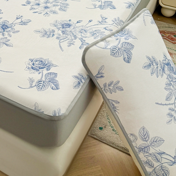 91家纺网 家纺一手货源 找家纺 （总）LIFE.丽芙 2025春夏季新品数码印花冰藤加厚枕头套机包边款（风格一）